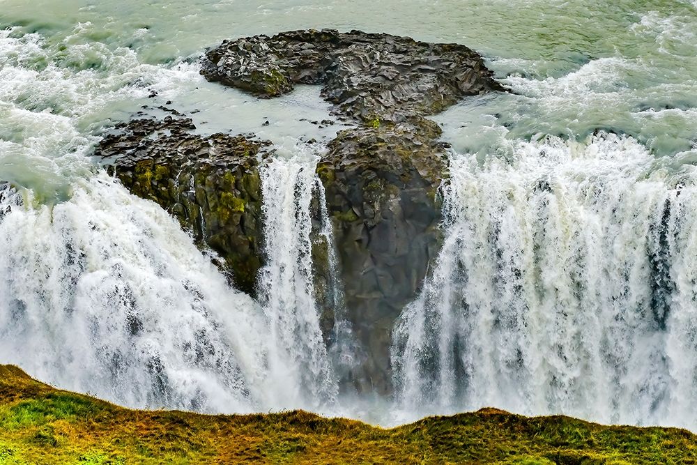 Enormous Gullfoss Waterfall Golden Falls Golden Circle-Iceland One of largest waterfalls in Europe art print by William Perry for $57.95 CAD